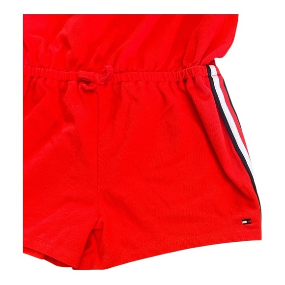 Tommy Hilfiger Red Jumpsuit with Asymmetrical Neckline and Ruffle NWOT - Picture 2 of 5